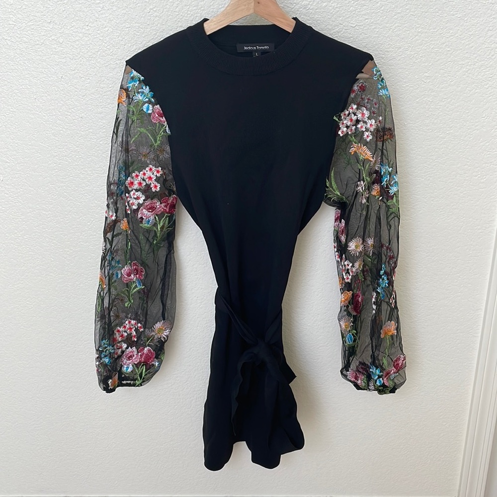 Jealous Tomato Floral Knit Mini Dress